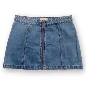 Altar’d State Denim Mini Skirt Full Zip
